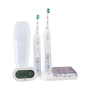 Oral-B PRO 5000 Electric Toothbrush 2 Handle Pack incl. 4 Brush Head Refills & Travel Case